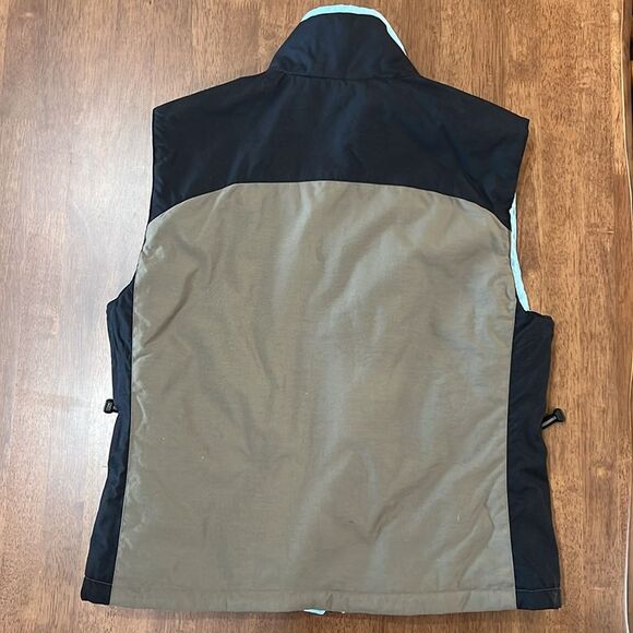 Vintage Y2K Nike Reversible Quilted Vest Light Blue Brown Black Medium Rare - Picture 15 of 15
